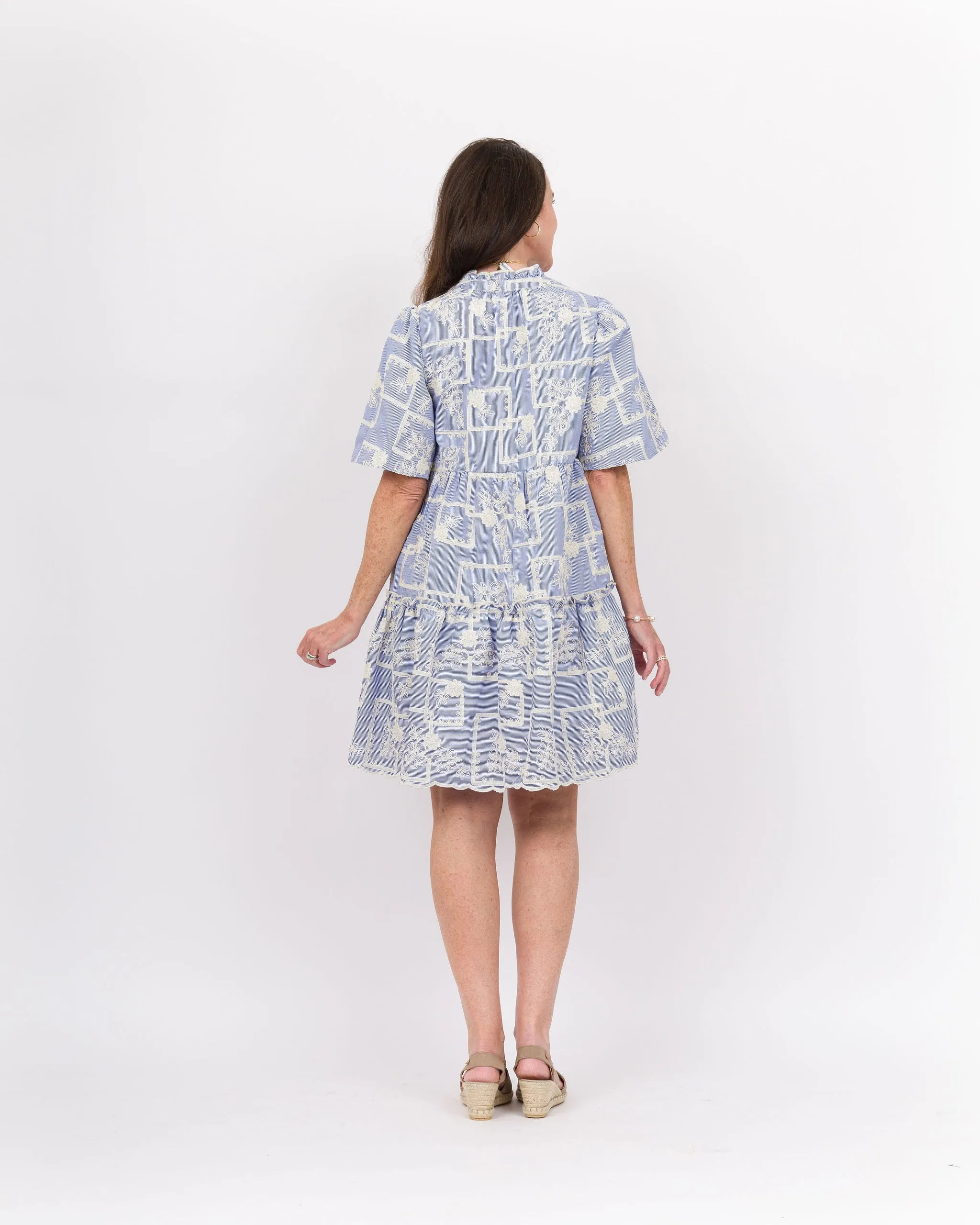 Afina Striped Cotton Dress
