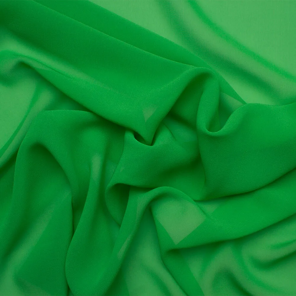 Apple Green Silk Georgette