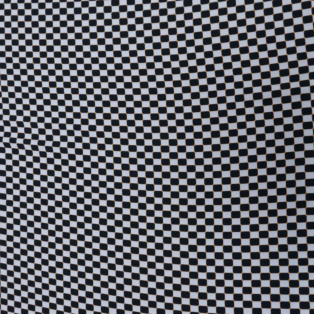 Black and White Geometric Printed Fabric