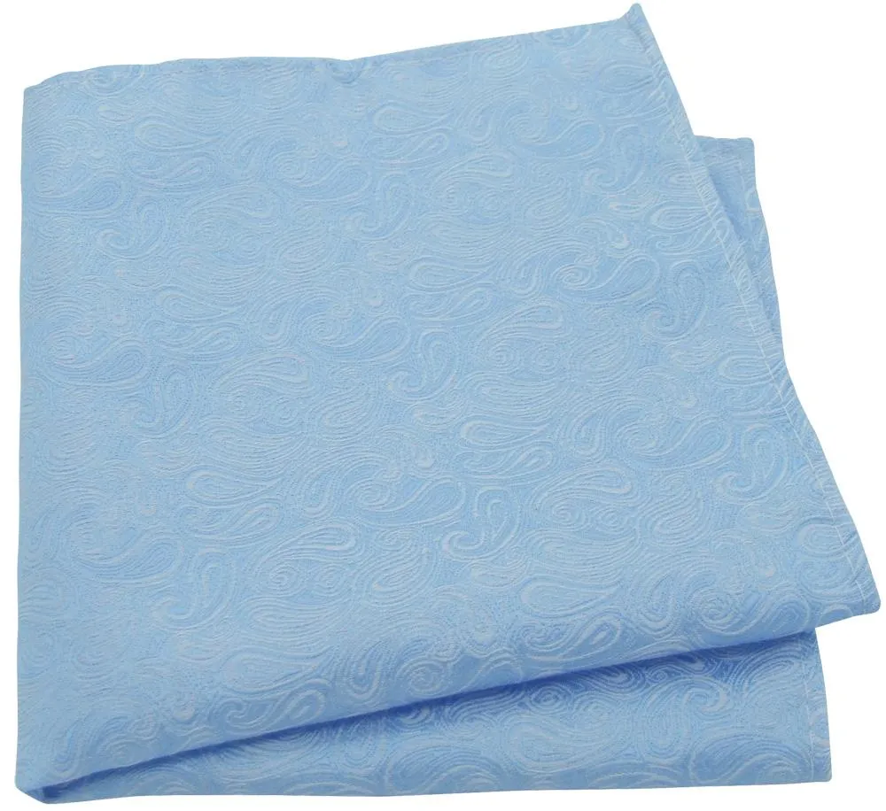 Blue Paisley Pocket Square
