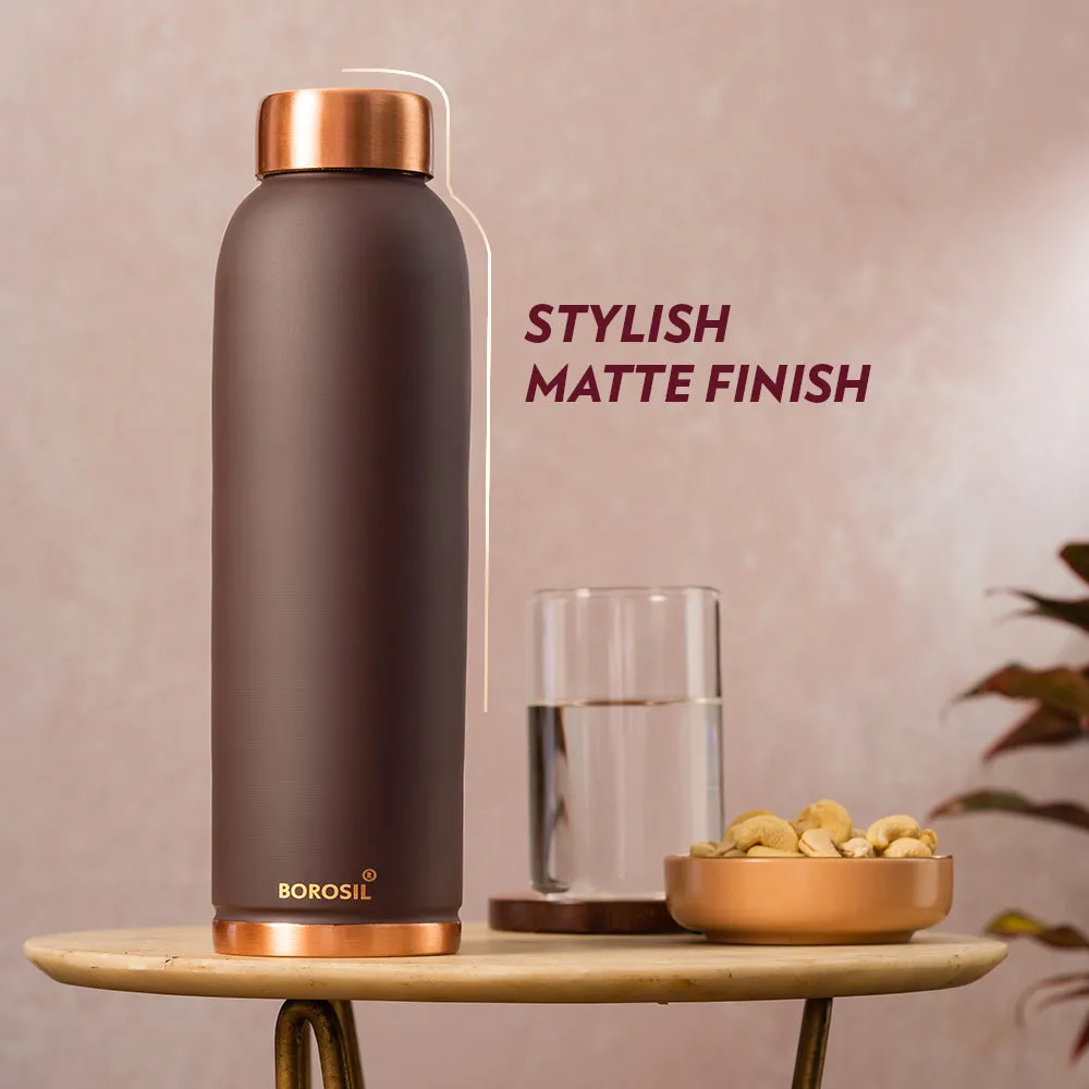 Borosil Eco Copper Bottle, Brown