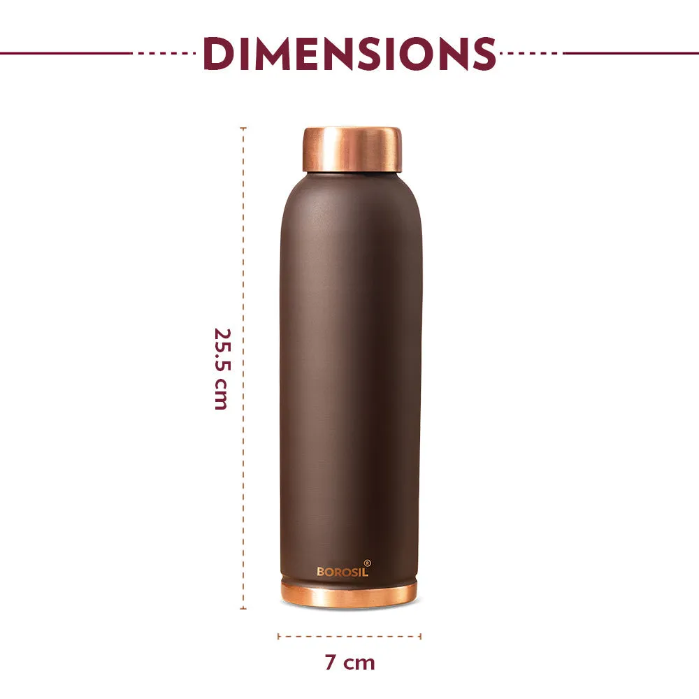 Borosil Eco Copper Bottle, Brown