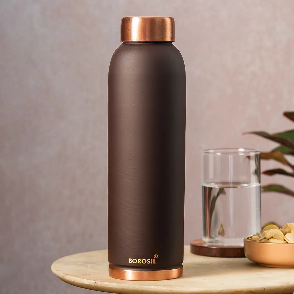 Borosil Eco Copper Bottle, Brown