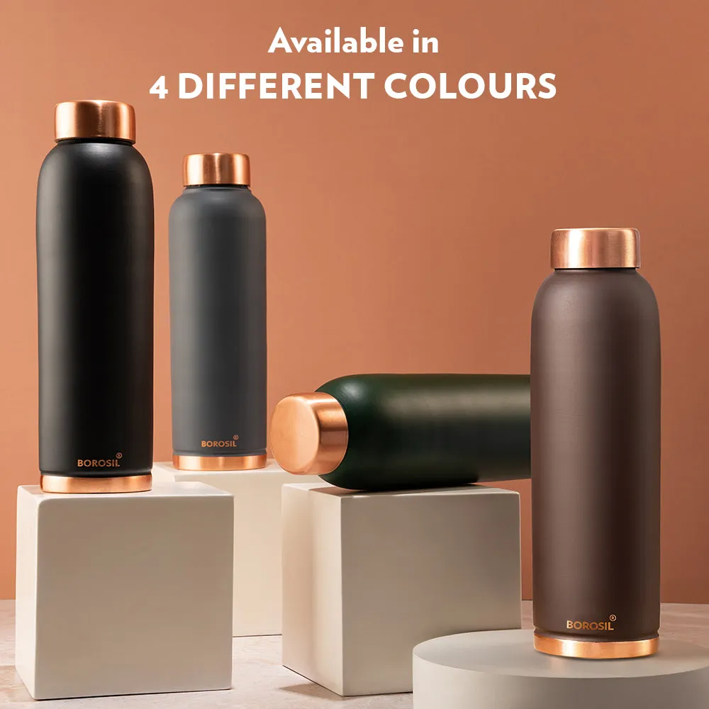 Borosil Eco Copper Bottle, Brown