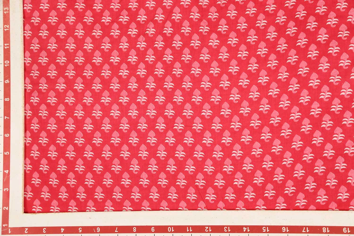 Coral Printed Cotton Cambric Fabric