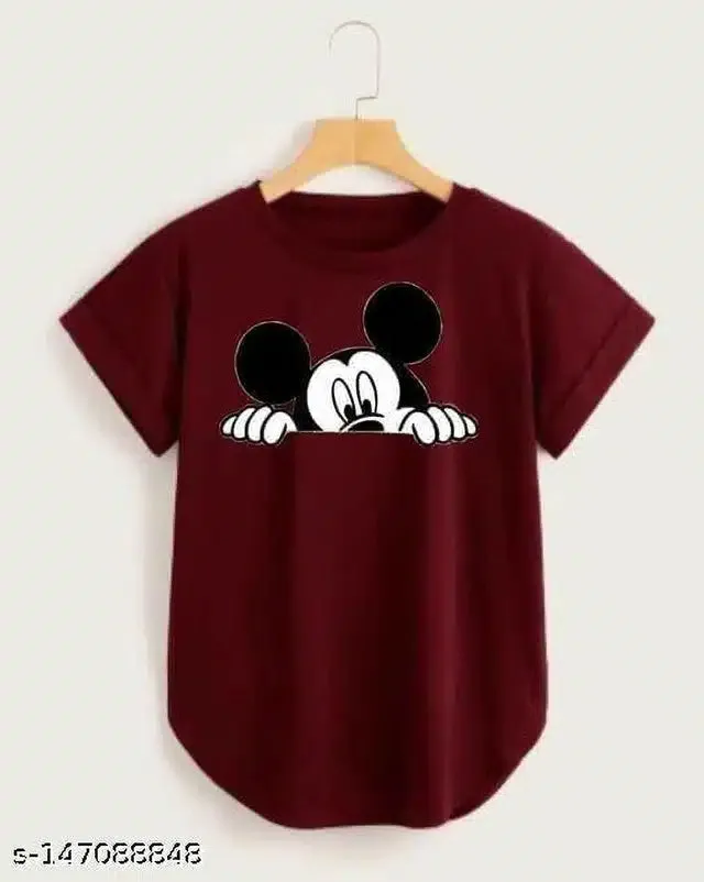 Cotton Half Sleeves T-shirt for Women - Maroon & Black (Pack of 2)