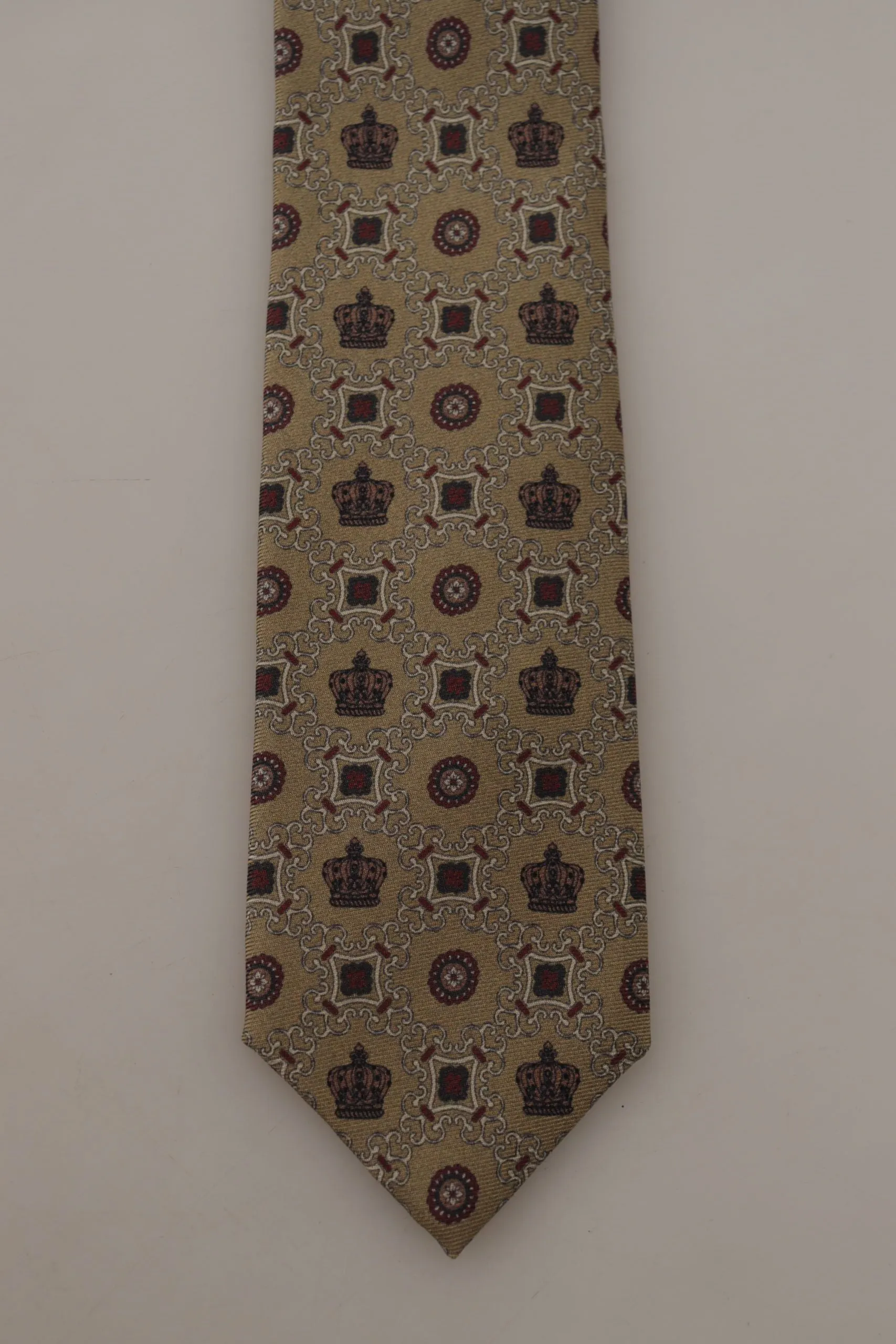 Dolce & Gabbana Elegant Silk Beige Necktie