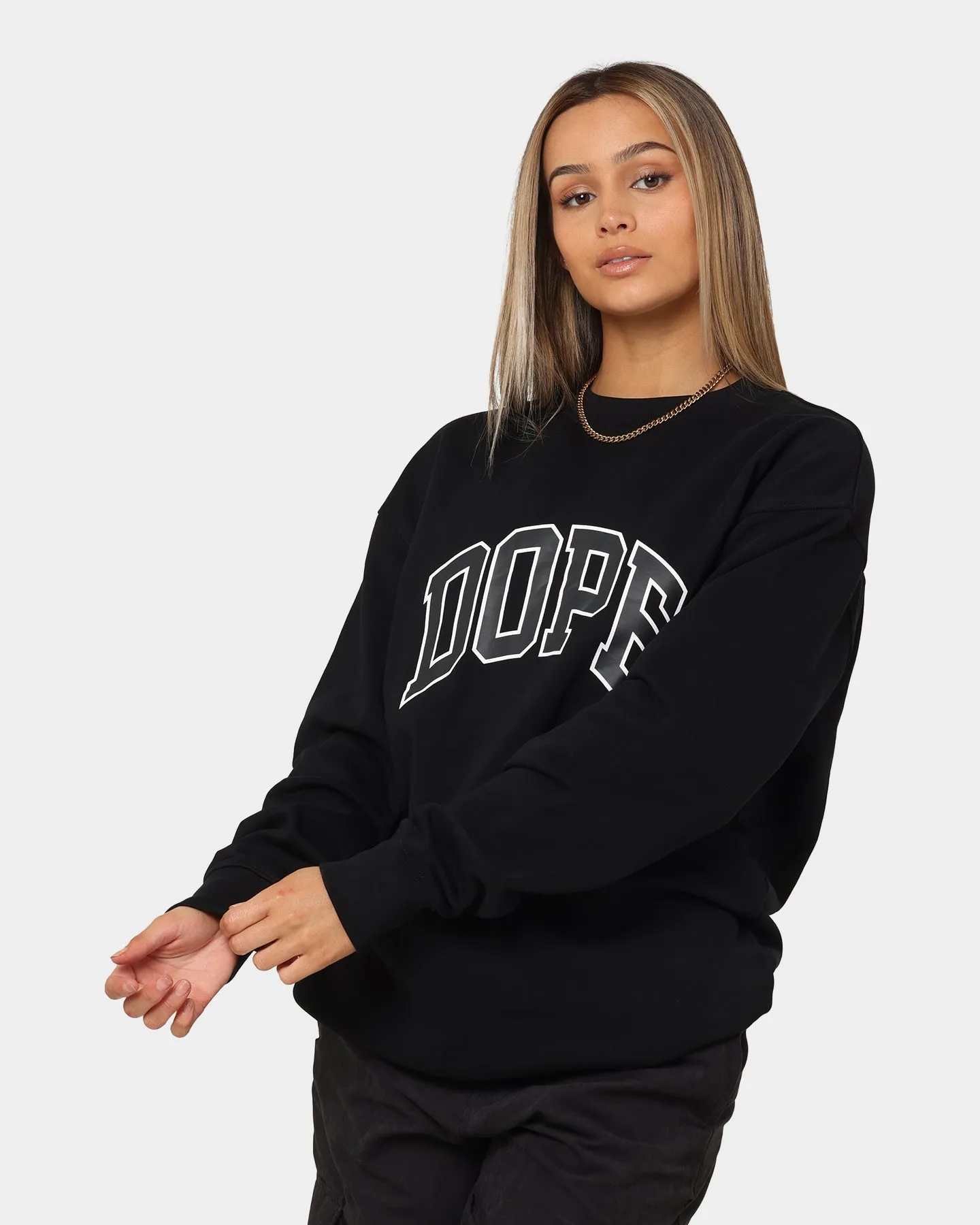 DOPE Arch Logo Crewneck Black/White