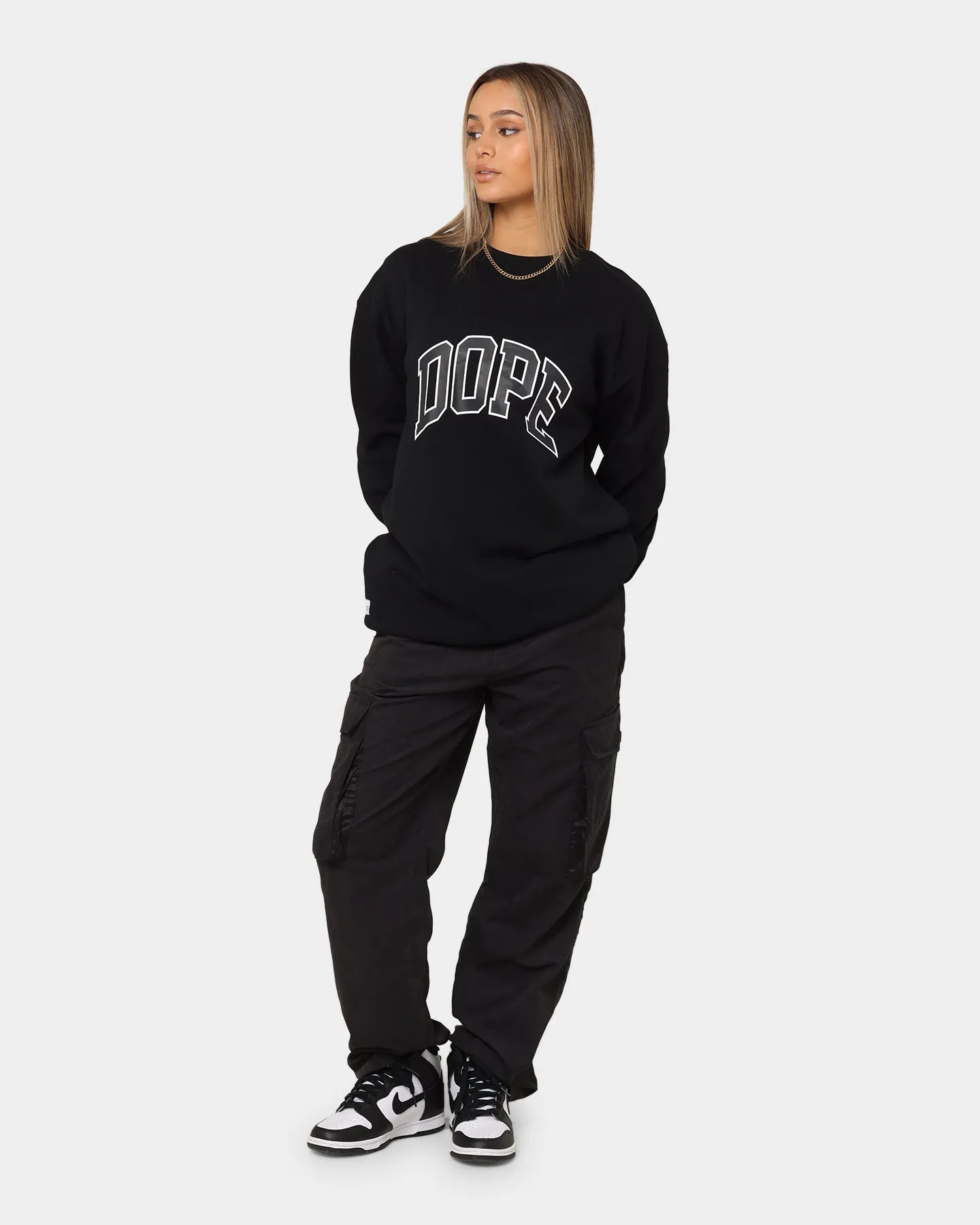 DOPE Arch Logo Crewneck Black/White
