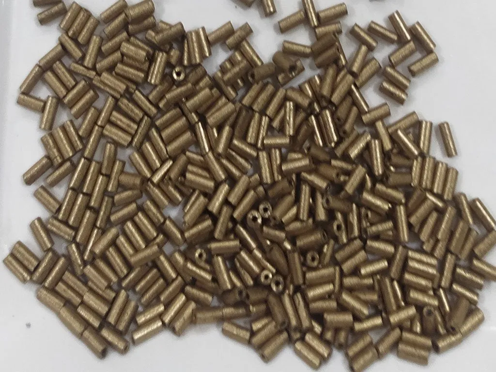 Dull Golden Bugle / Pipe Seed Beads
