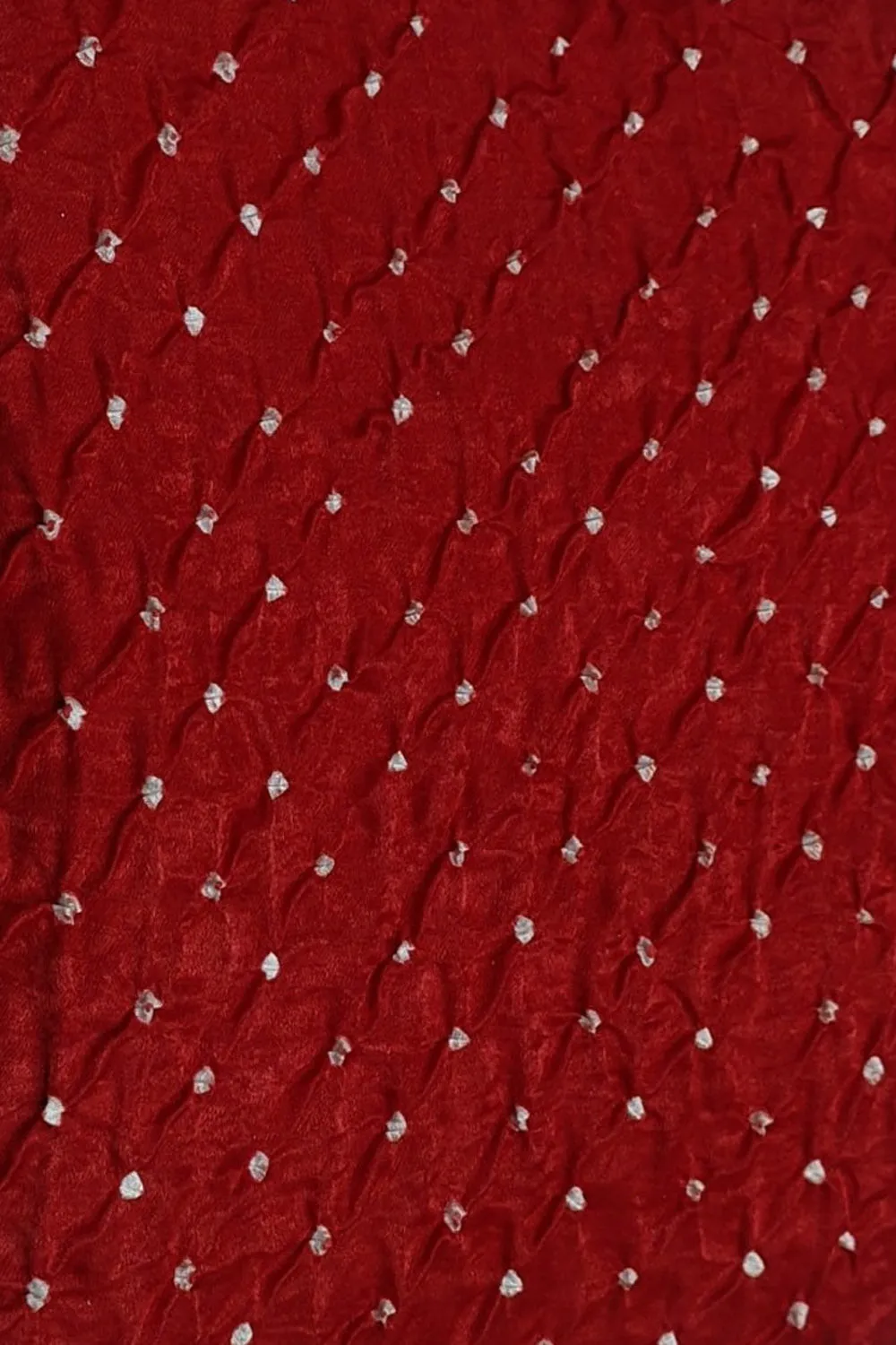Elegant Maroon Bandhani Gajji Silk Fabric ( 6 Mtr )