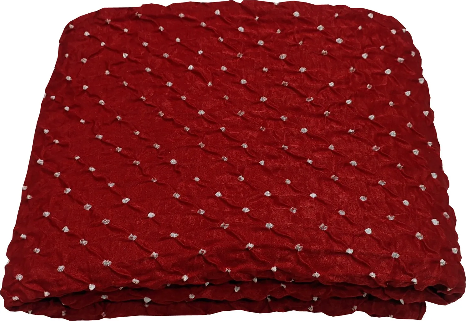 Elegant Maroon Bandhani Gajji Silk Fabric ( 6 Mtr )