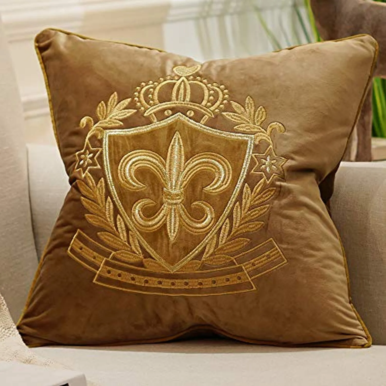 Embroidery Velvet Luxury European Pillow Case