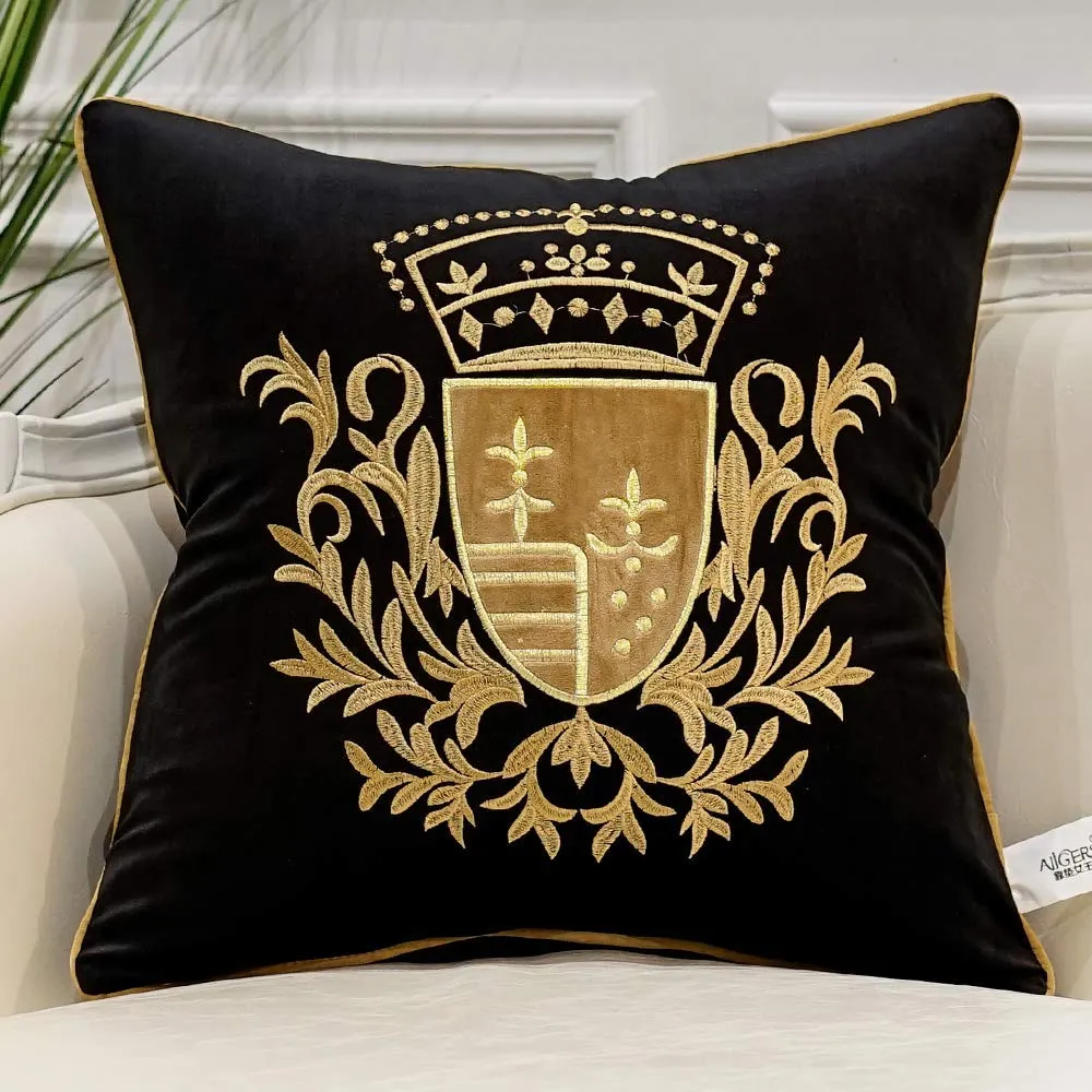 Embroidery Velvet Luxury European Pillow Case