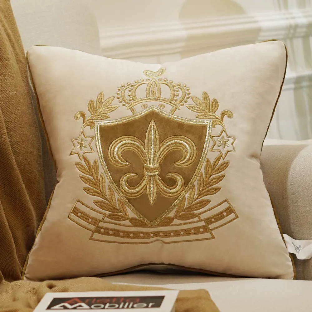 Embroidery Velvet Luxury European Pillow Case