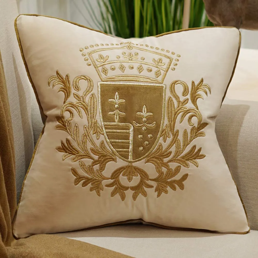 Embroidery Velvet Luxury European Pillow Case