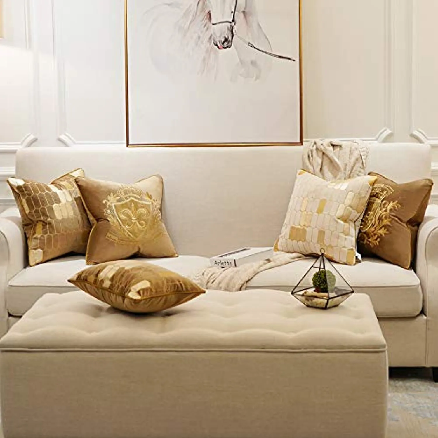 Embroidery Velvet Luxury European Pillow Case