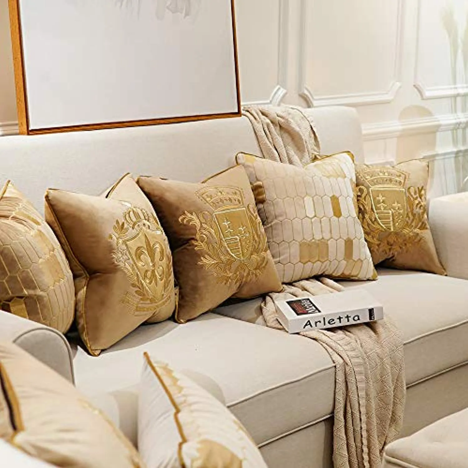 Embroidery Velvet Luxury European Pillow Case