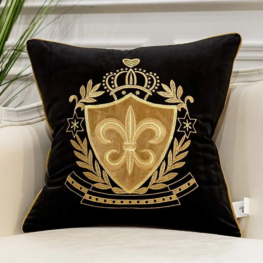 Embroidery Velvet Luxury European Pillow Case