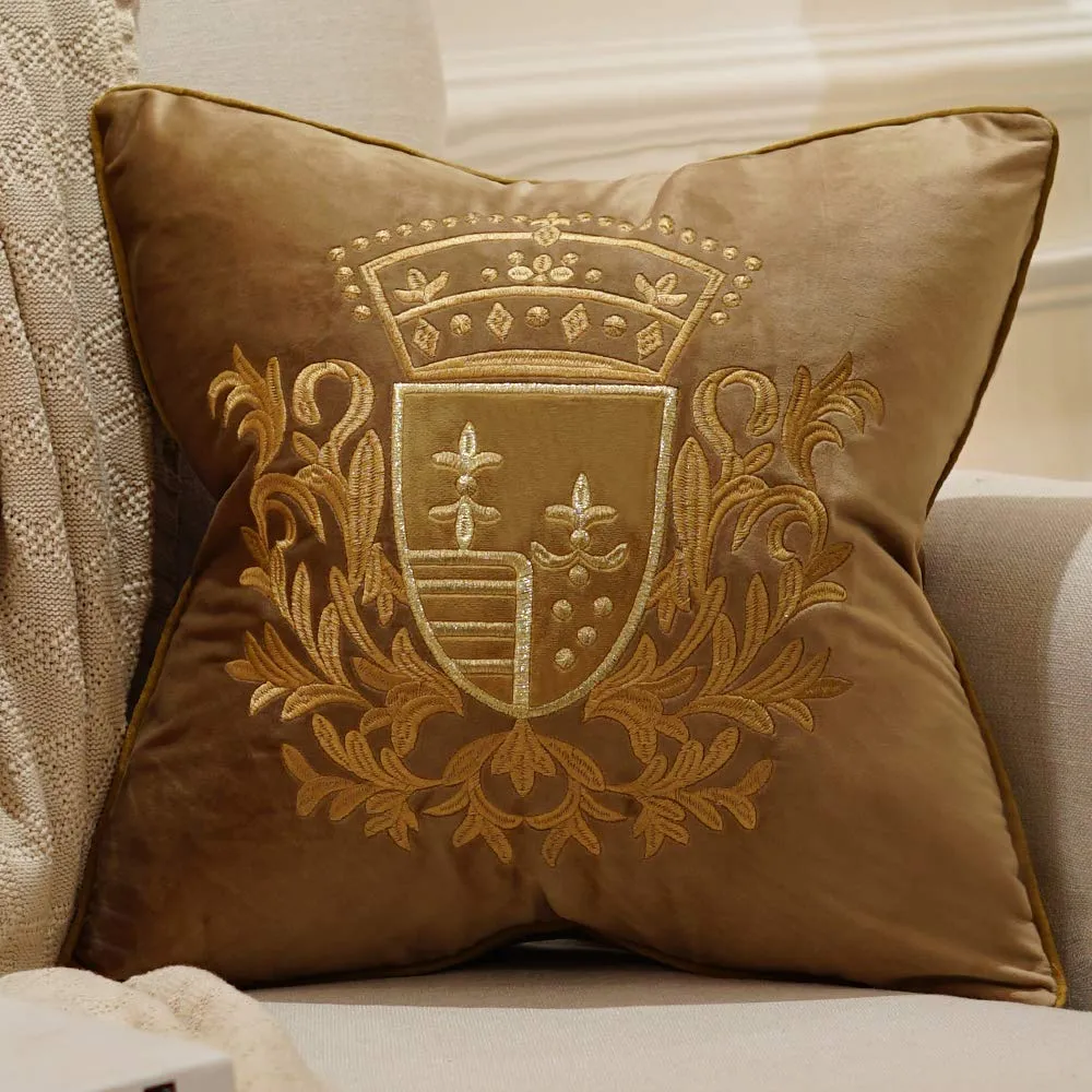 Embroidery Velvet Luxury European Pillow Case