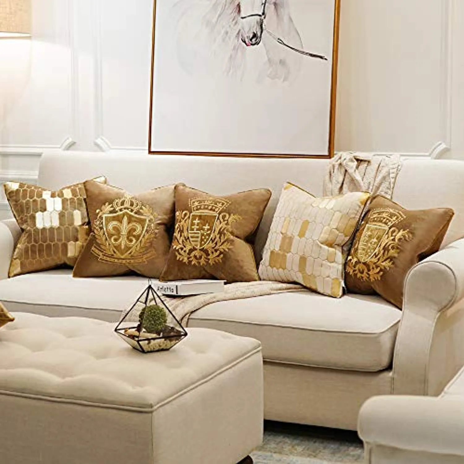 Embroidery Velvet Luxury European Pillow Case