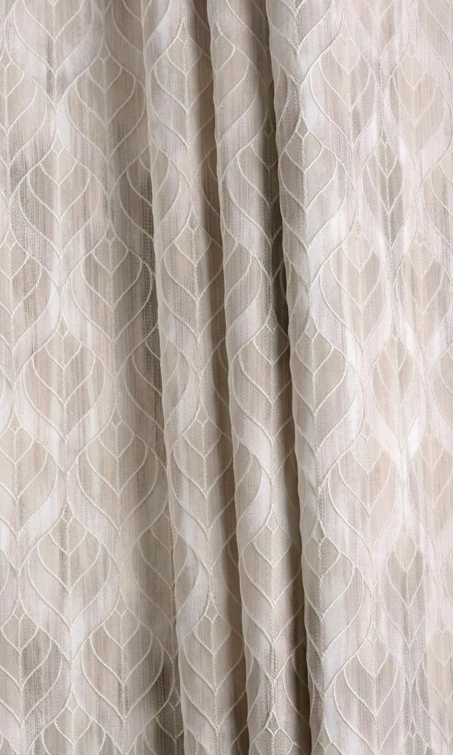 'Fountain Ink' Petal Patterned Roman Blinds (Pale Grey/ Beige)