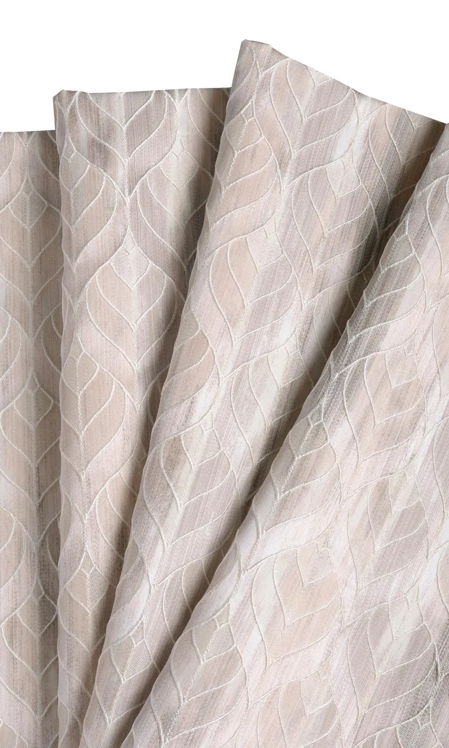 'Fountain Ink' Petal Patterned Roman Blinds (Pale Grey/ Beige)