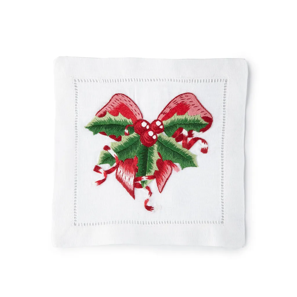 Holly Wreath Cocktail Napkins