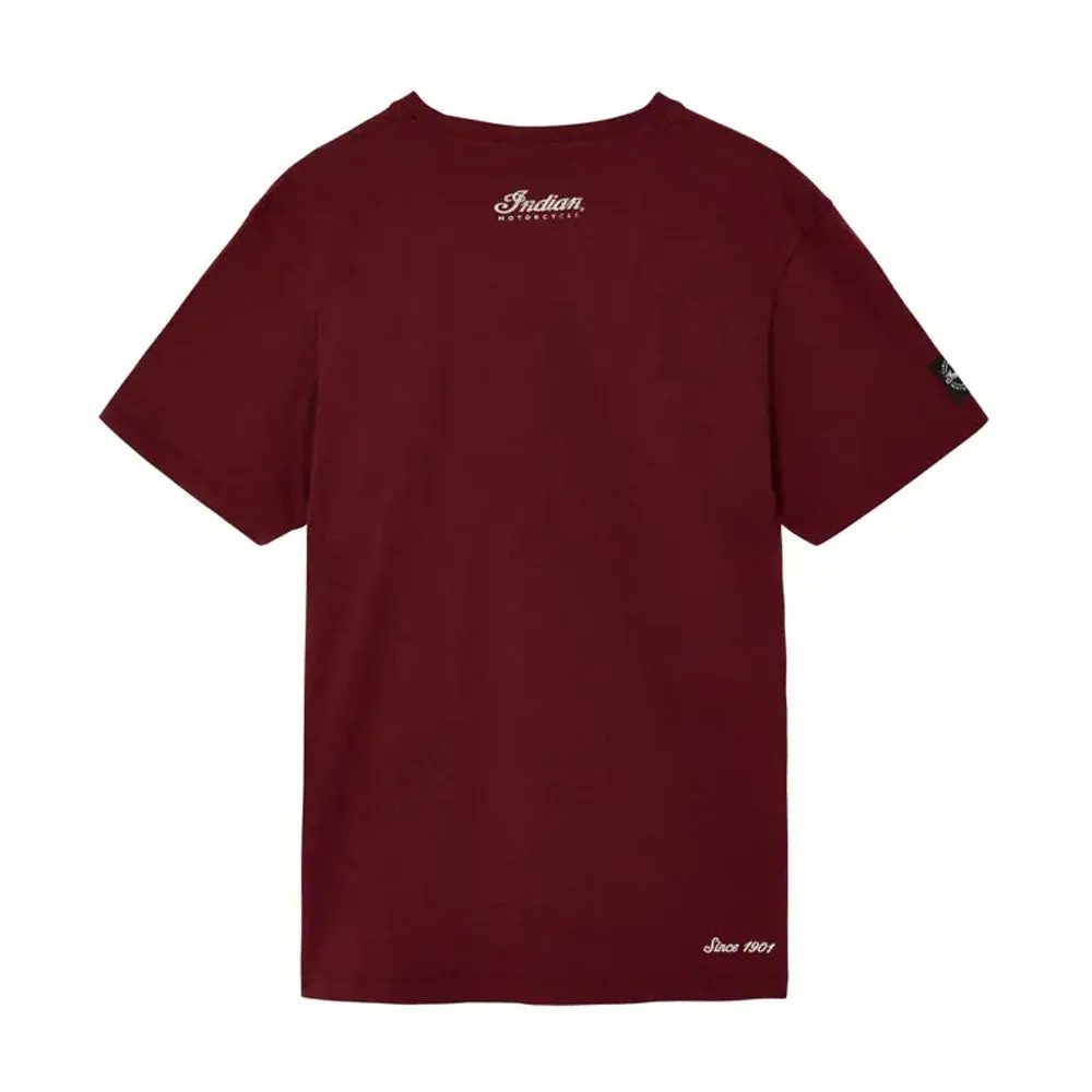Indian Motorcycle Mens Circle Headdress T-Shirt Red