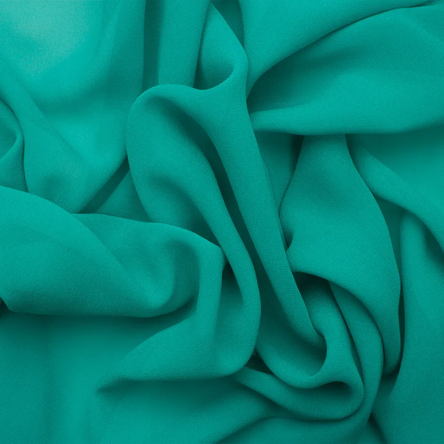 Jade Green Silk Georgette