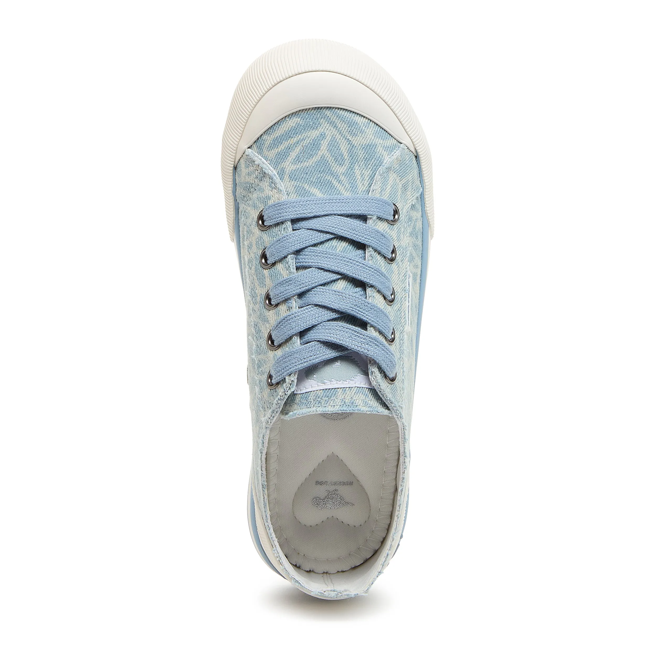 Jazzin Light Blue Printed Trainers