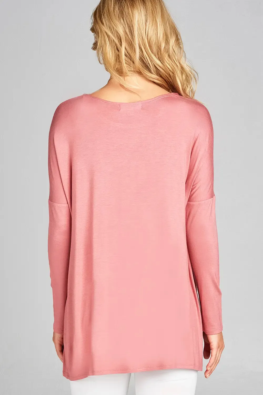 Long Sleeve Round Neck Jersey Tunic