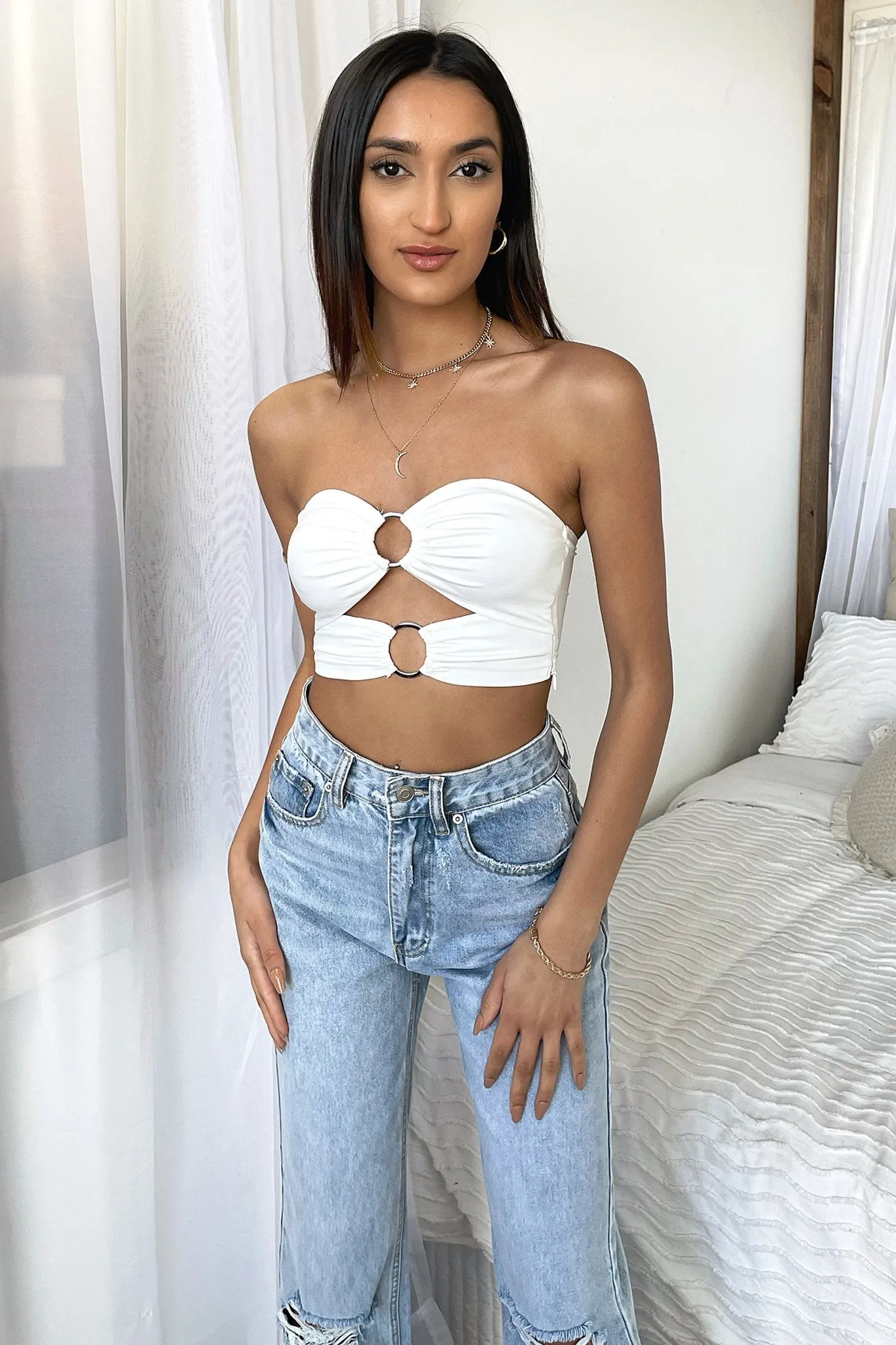 Mace Crop - White