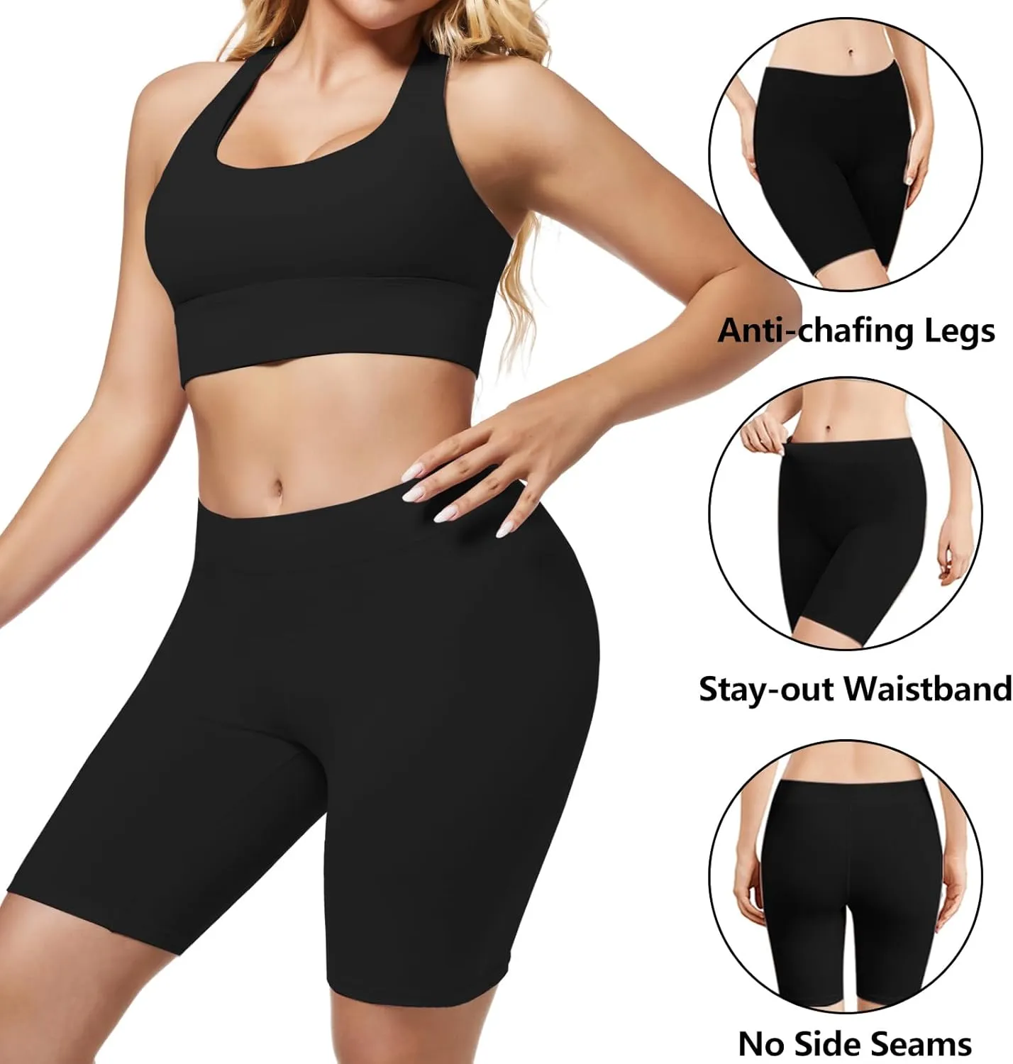 Migbean Women's Cycling Boy Shorts - High Rise Cotton/100% Cotton Grey Solid Athletic Underwear with Utility Pocket