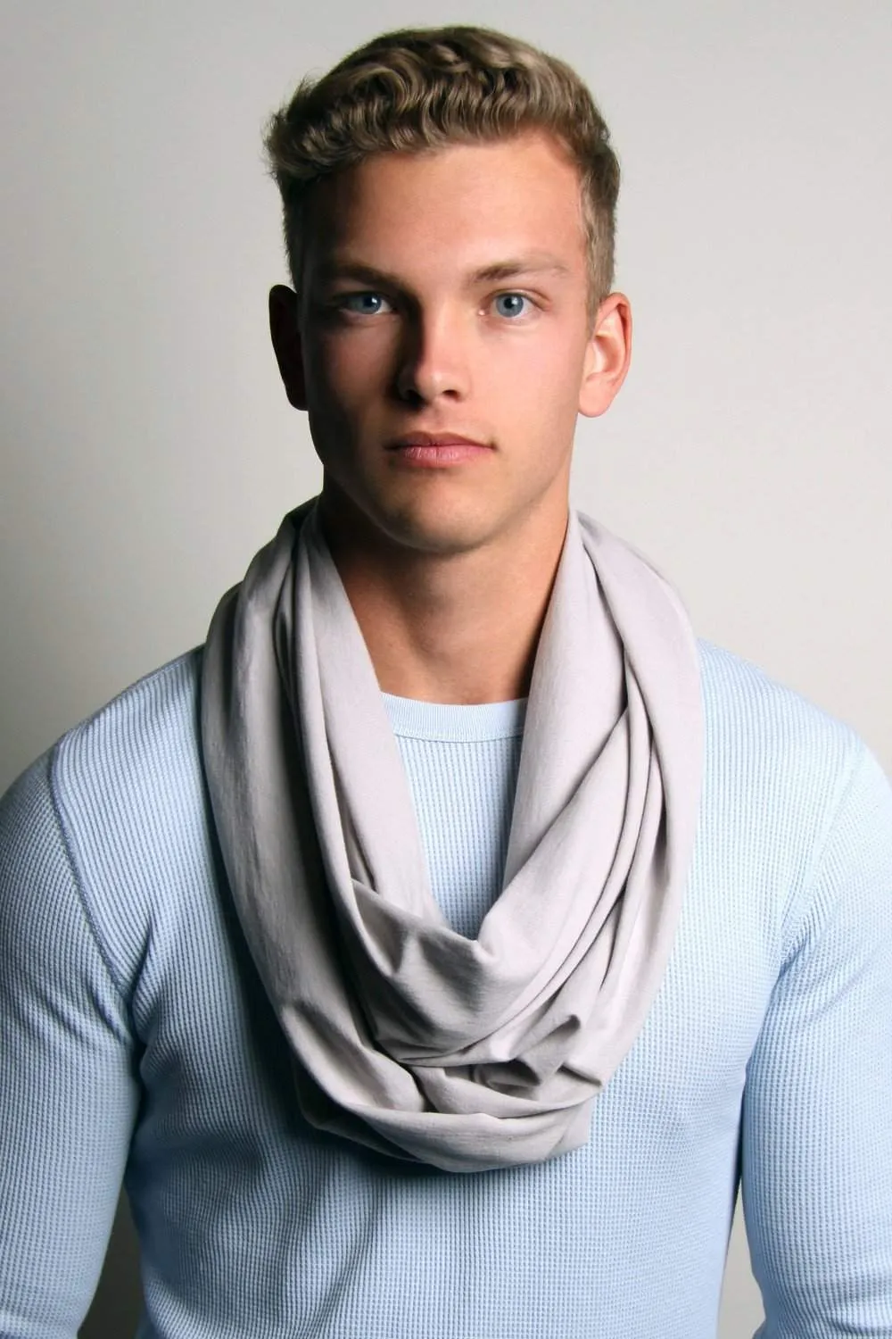 Necklush Cirlce Scarf / Light Grey / Unisex
