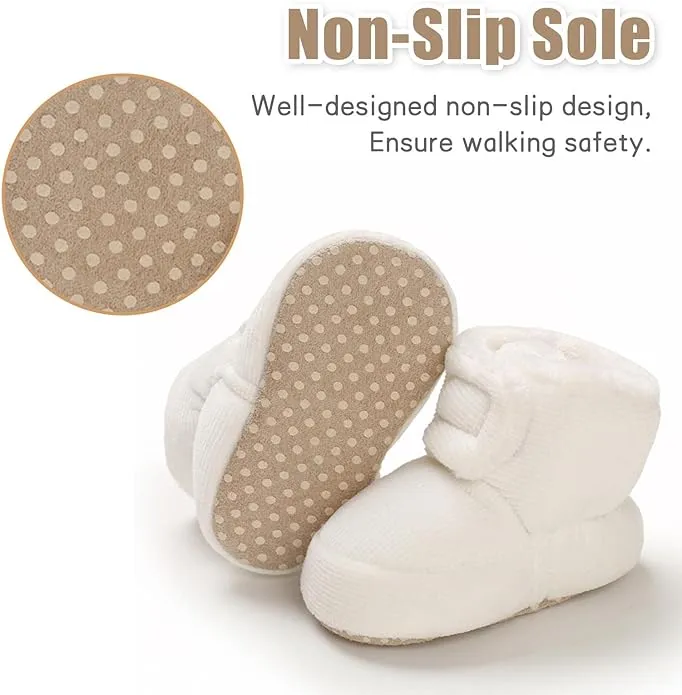 outfit spring Baby, Newborn Non-Slip Soft Sole Winter Shoes Sock Shoes Cute Adjustable Crawling Shoes for Girls Boys Toddler 0-18 Months
