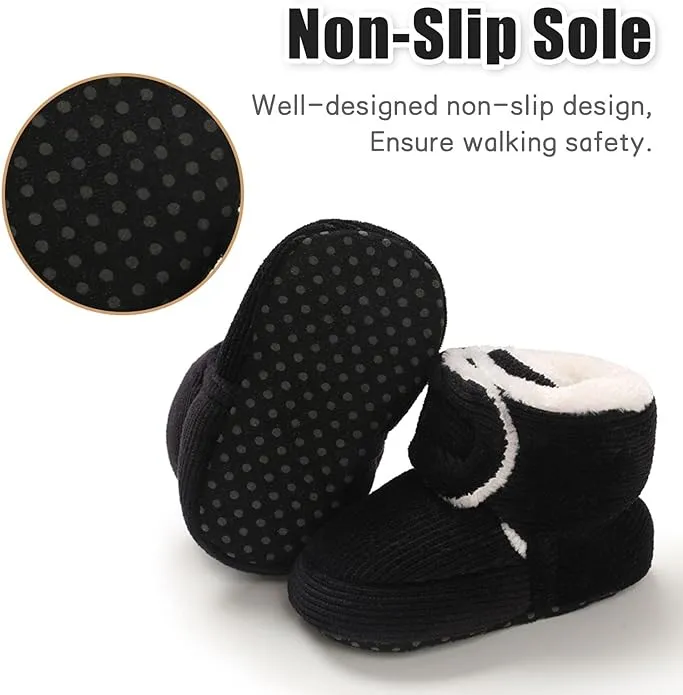 outfit spring Baby, Newborn Non-Slip Soft Sole Winter Shoes Sock Shoes Cute Adjustable Crawling Shoes for Girls Boys Toddler 0-18 Months