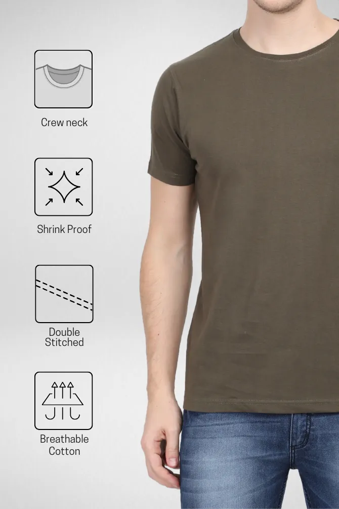 Pack Of 3 Plain T-shirts Bottle Green Flag Green and Olive Green for Men