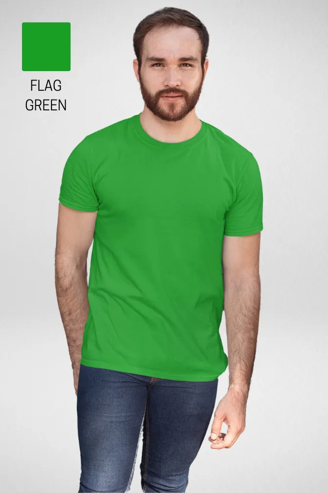 Pack Of 3 Plain T-shirts Bottle Green Flag Green and Olive Green for Men
