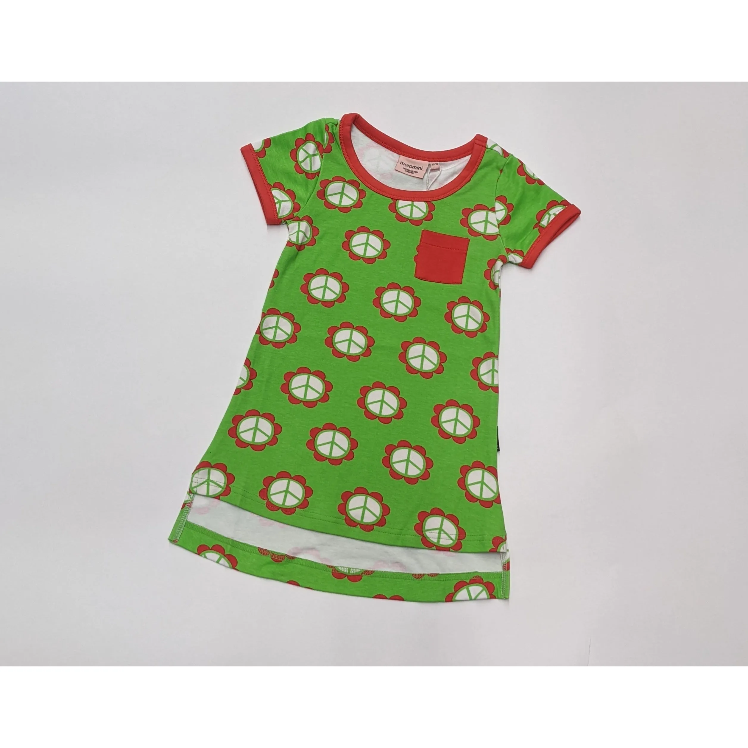 Peace Flower A-Line Short Sleeve Dress
