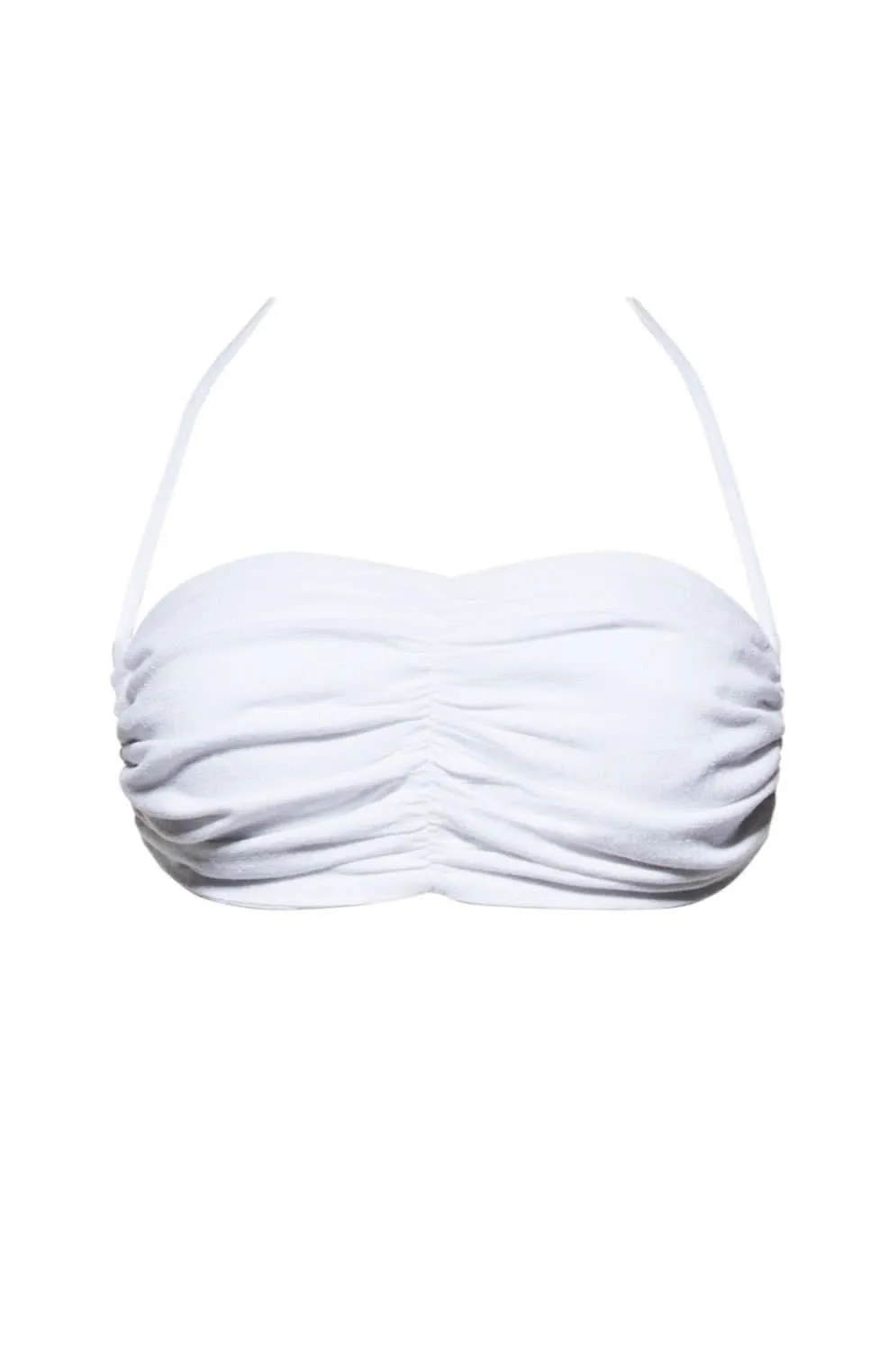 Ruched Linen Crop Top