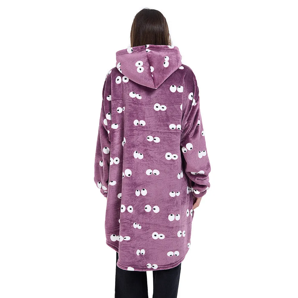 Snuggs Blanket Hoodie Mauve Eyes