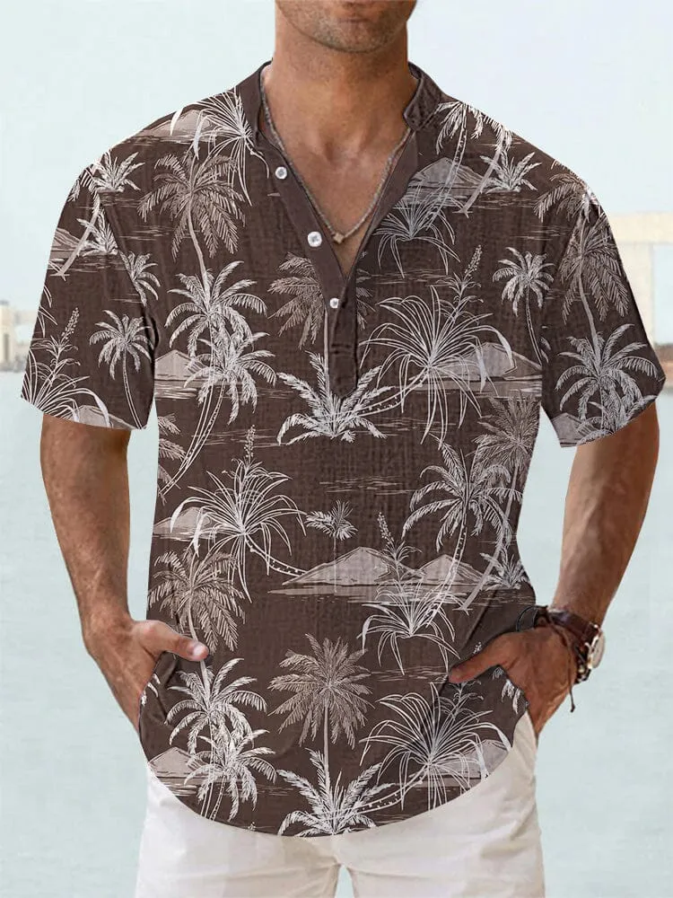 Soft Cotton Linen Hawaiian Shirt