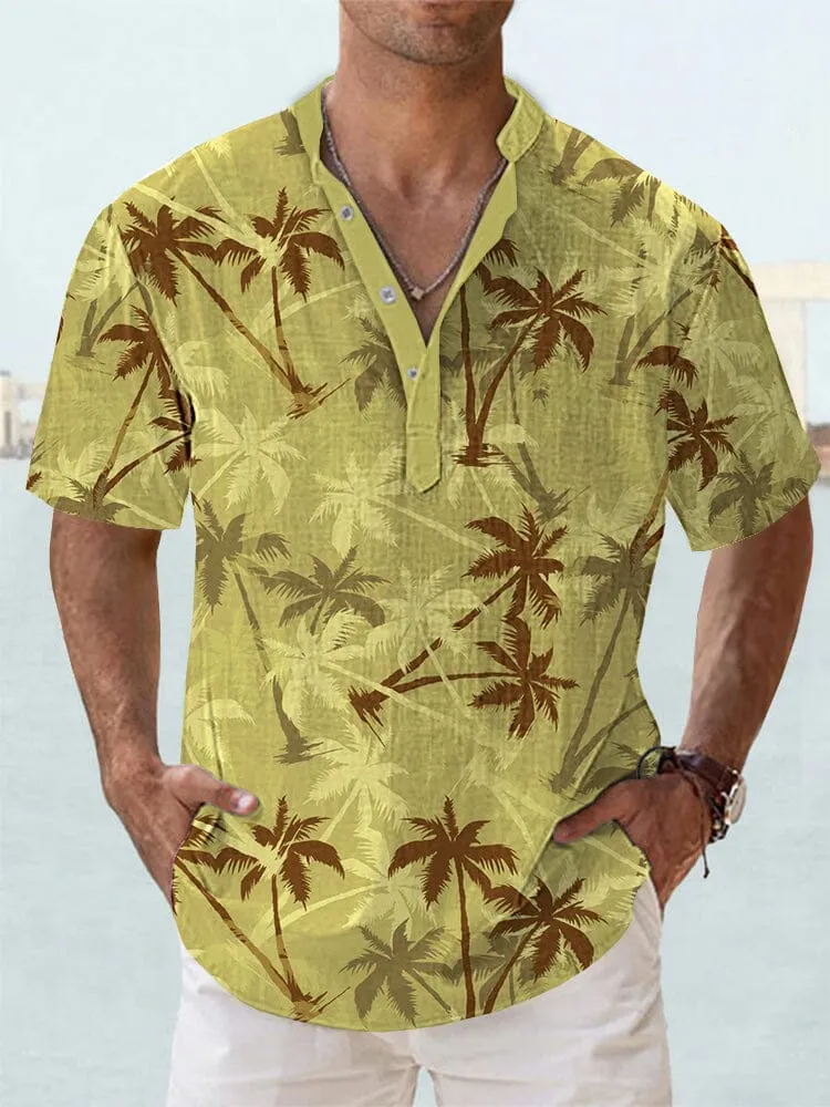 Soft Cotton Linen Hawaiian Shirt
