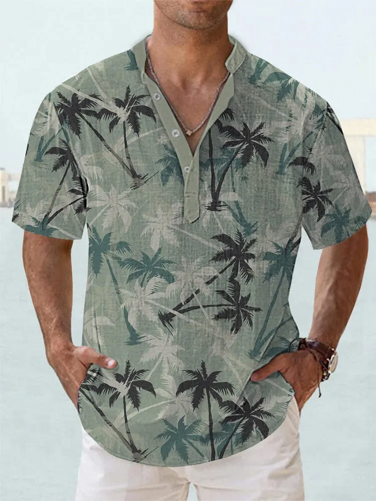 Soft Cotton Linen Hawaiian Shirt