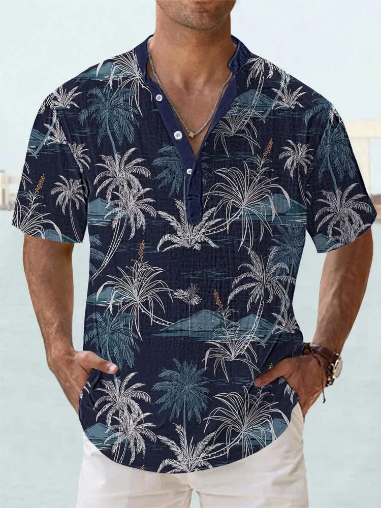 Soft Cotton Linen Hawaiian Shirt