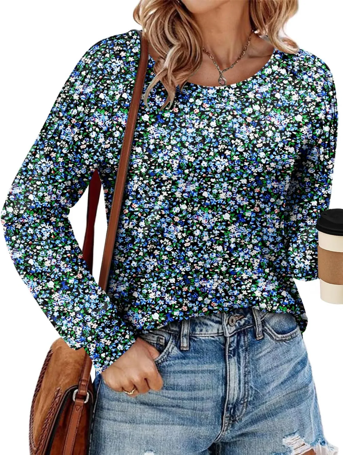 StunShow Women Long Sleeve Shirts Fall Top Casual Pleated Blouse for Women Fashion