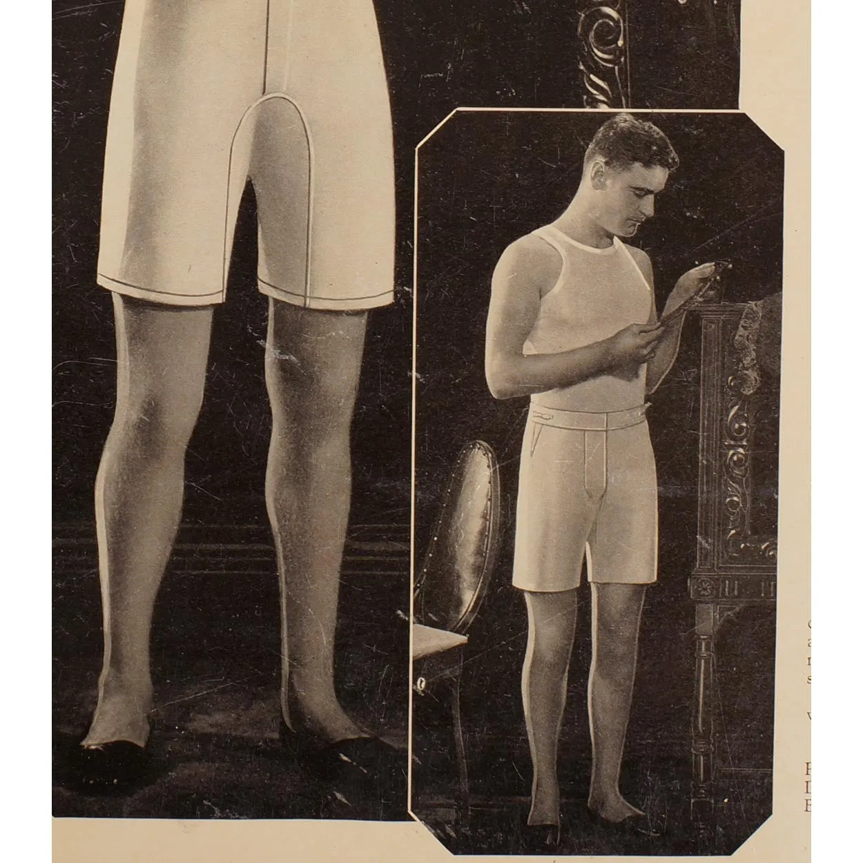 Vintage 1920s Shaugnessy Olovnit Mens Underwear Trade Sales Ad Promo